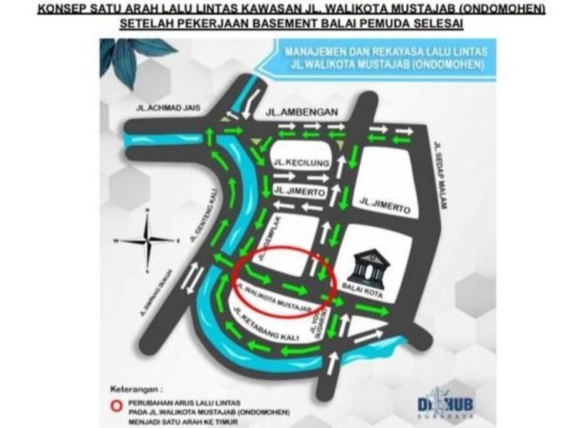 Catat, Jl. Wali Kota Mustajab di Surabaya Sudah Searah dari Barat ke Timur