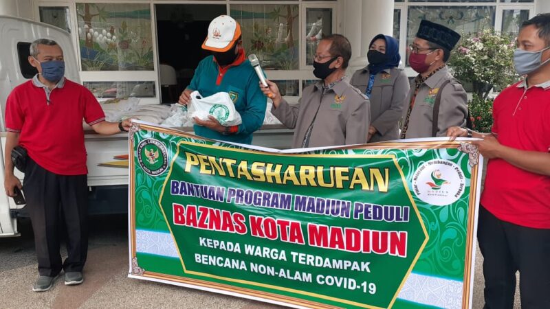 Baznas Kota Madiun Salurkan Bantuan Rp45 Juta Bagi Warga Terdampak Covid-19