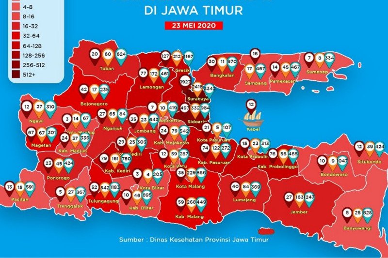 Update Covid-19 Jatim! Tambah 473, Surabaya Masih Kontributor Tertinggi