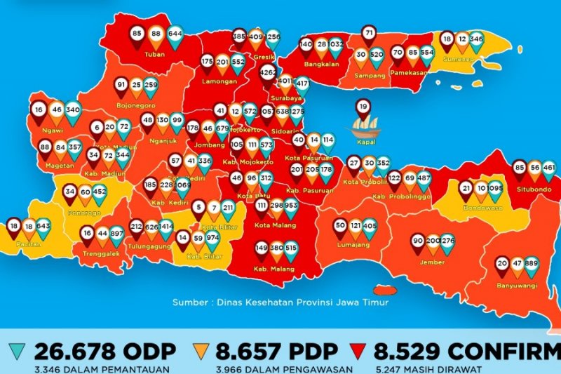 Alhamdulillah, Ada Tambahan 75 Pasien Covid-19 yang Sembuh di Jatim