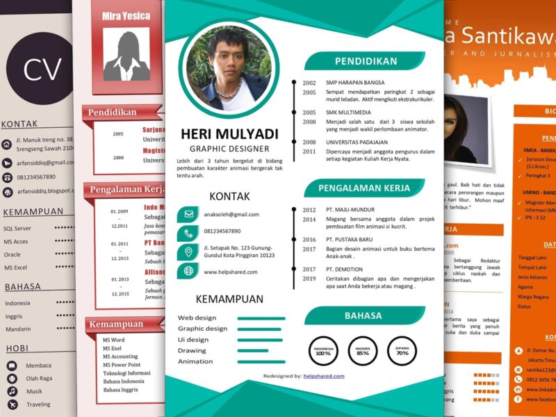 Ini 6 Situs Penyedia Desain CV Gratis Yang Oke Punya