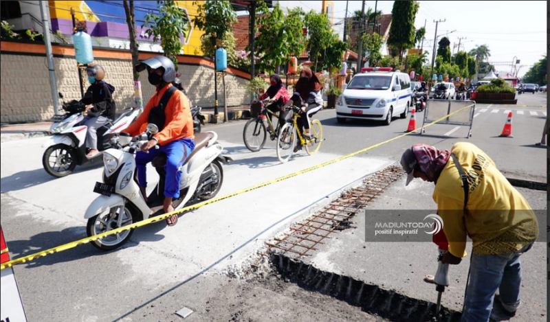 Speed Bump atau Polisi Tidur Jl. Pahlawan Kota Madiun Jadi Sorotan Warganet