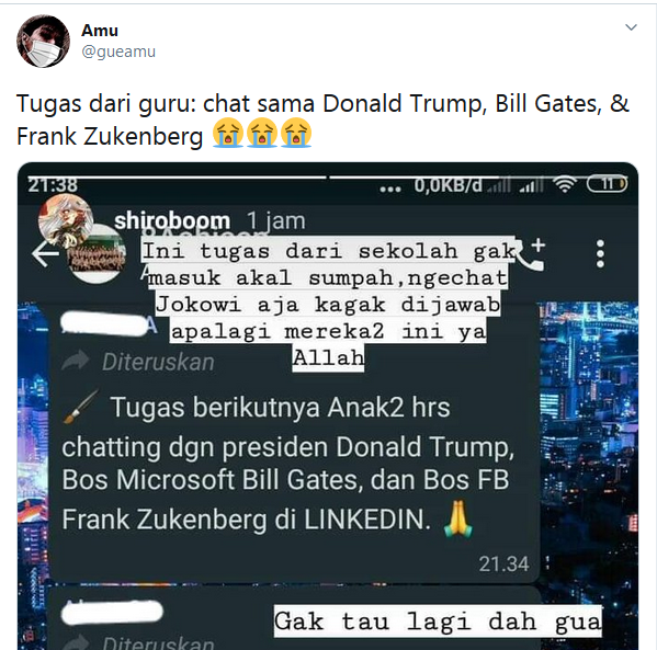 PR Paling Absurd: Murid SMP di Malang Diminta Nge-Chat Donald Trump