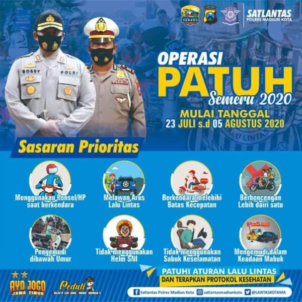 Siap-Siap! Mulai Besok Ada Operasi Patuh Semeru di Kota Madiun