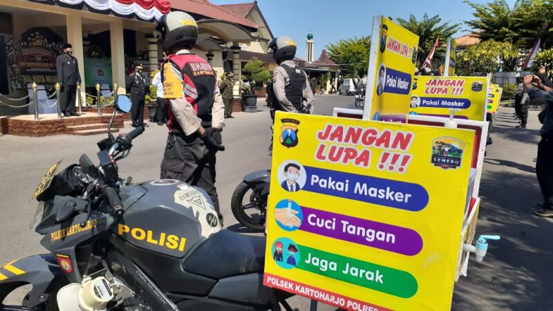 HUT Ke-74 Bhayangkara, Polres Madiun Luncurkan Sepeda Motor Tangguh Covid-19