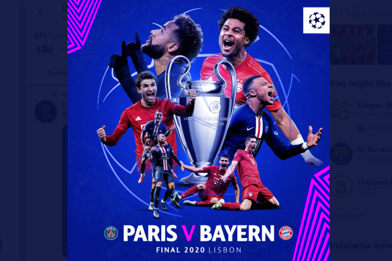 Final Ideal Liga Champions, Bayern Munich Vs Paris Saint-Germain