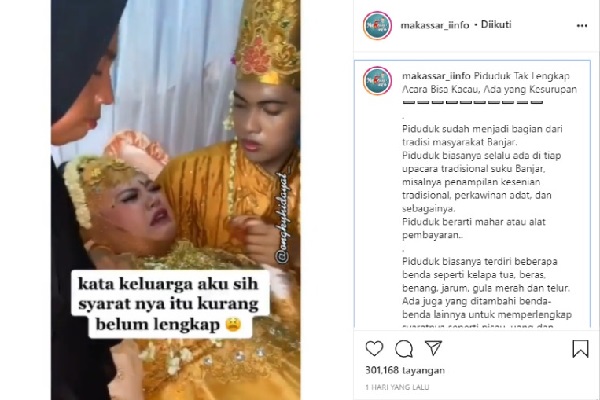 Syarat Adat Tidak Dipenuhi, Pengantin Ini Alami Kesurupan