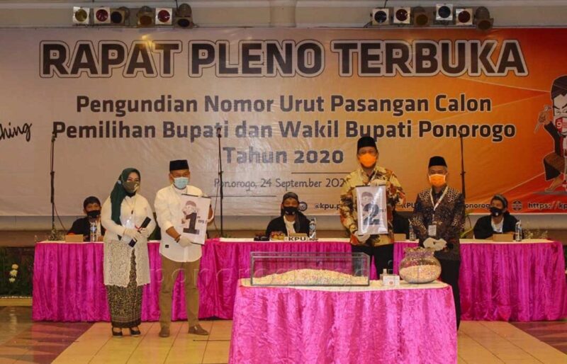 Pengundian Nomor Urut Peserta Pilkada Ponorogo, Sugiri 1 dan Ipong 2