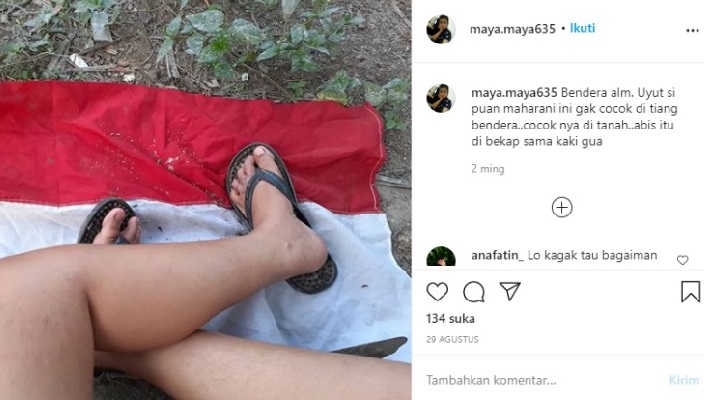 Edan! Beredar Video Wanita Injak-Injak dan Celupkan Bendera Merah Putih ke Lubang WC