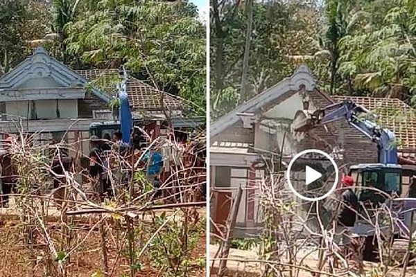 Viral!! Rumah Gedong di Ponorogo Dirobohkan Anak karena Ibu Tak Kunjung Bayar Utang