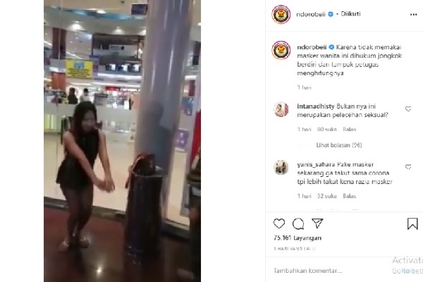 Viral!! Wanita Seksi Ini Kena Hukuman Squat Jump 20 Kali, Netizen: Pelecehan!