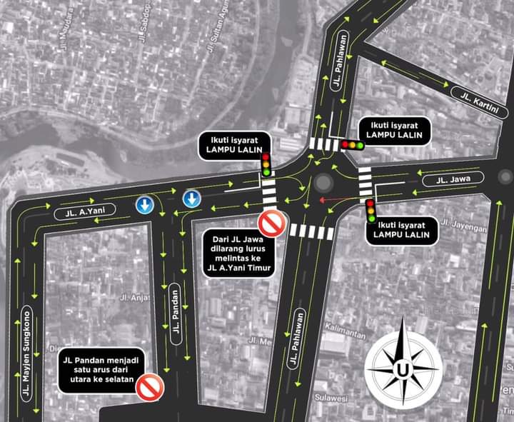 Kurangi Kepadatan di Jl. Pahlawan, Dishub Kota Madiun Uji Coba Jl. A. Yani Jadi 2 Arah