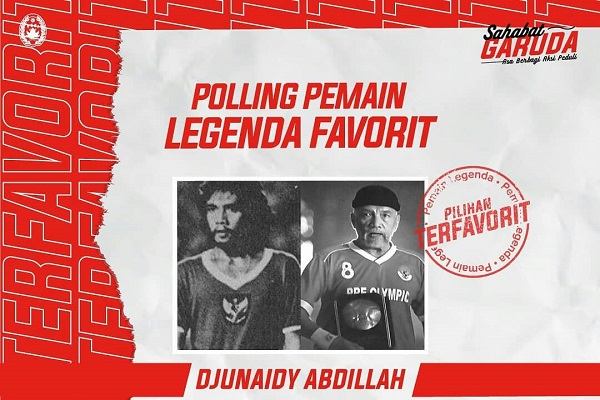 Djunaidy Abdillah Jadi Legenda Favorit Pilihan Sobat Garuda