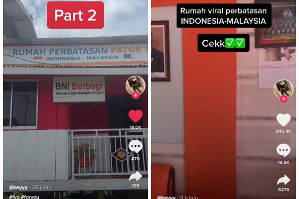 Rumah Dua Negara, Terima Tamu di Indonesia Makan di Malaysia