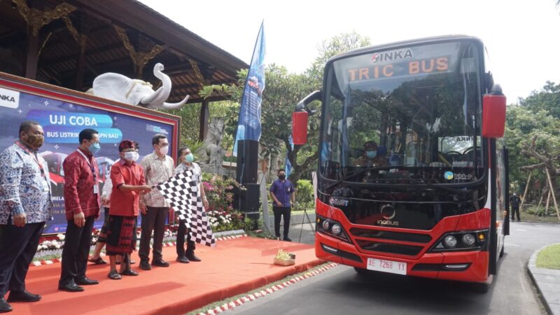 Bus Listrik Buatan Inka Diuji Coba Satu Bulan di Bali
