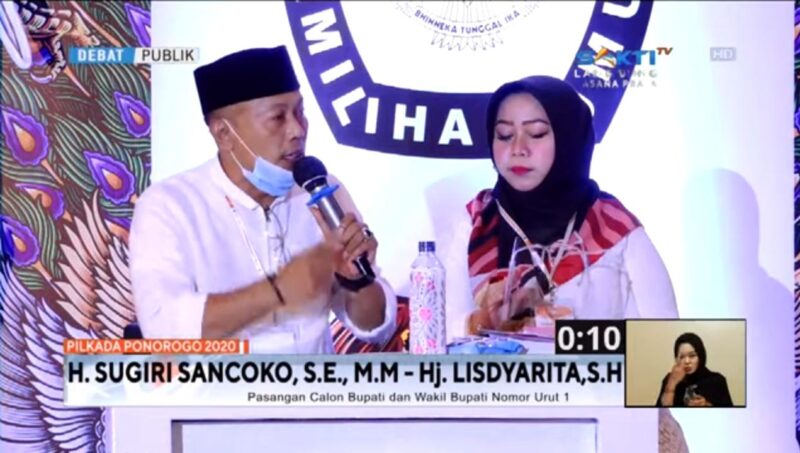 Debat Kedua Pilkada Ponorogo, Sugiri Serang Ipong Terkait Penanganan Covid-19