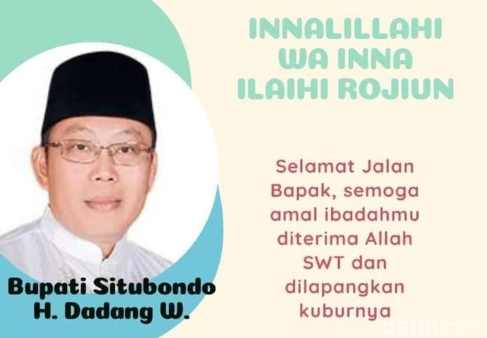 Innalillahi...Bupati Situbondo Meninggal Dunia karena Positif Covid-19