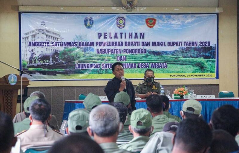 Satlinmas Disiapkan untuk Pengamanan Pilkada Ponorogo 2020