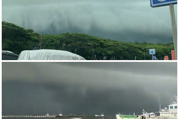 Gelombang Awan Bak Ombak Tsunami Hebohkan Makassar