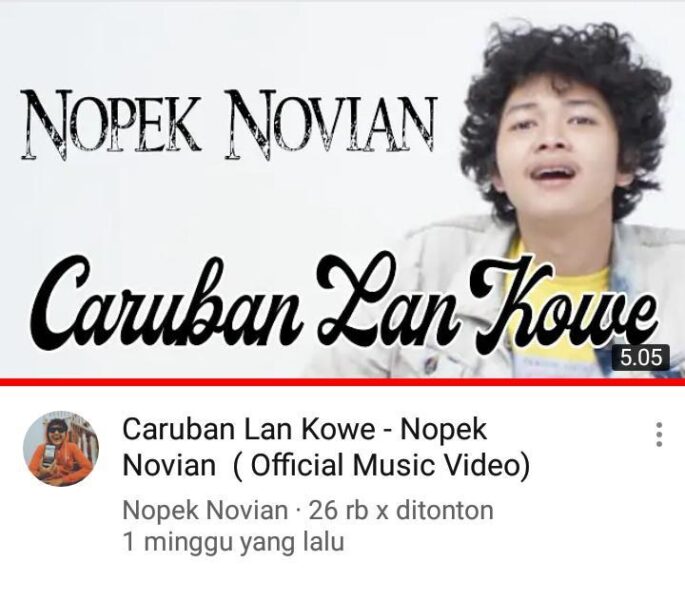 Caruban Lan Kowe, Lagu Baru Komika Asal Madiun Nopek Novian