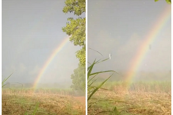 Beruntung Banget Pria Ini Temukan Ujung Pelangi