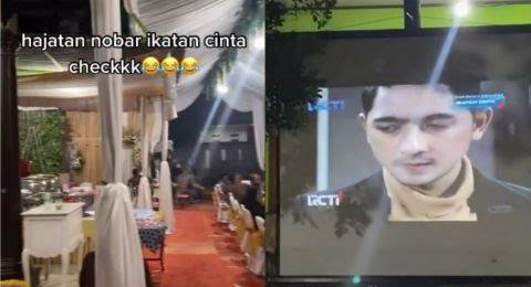 Unik, Nonbar Sinetron Ikatan Cinta saat Resepsi Pernikahan