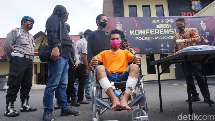 Mencoba Kabur, Kedua Kaki Pembunuh Terapis di Mojokerto Ditembak