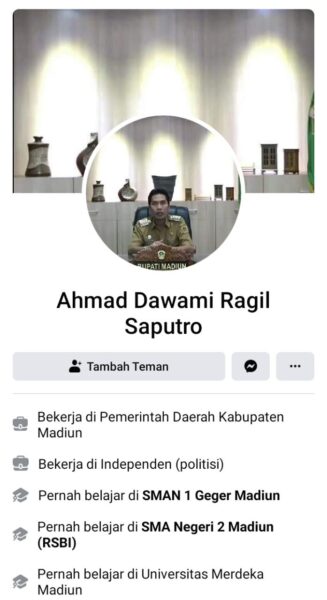 Ada Akun Facebook Catut Nama Bupati, Pemkab Madiun : Palsu!