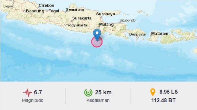 Lempeng Gempa Malang Bergeser 7 Cm per Tahun dari Banten ke Banyuwangi