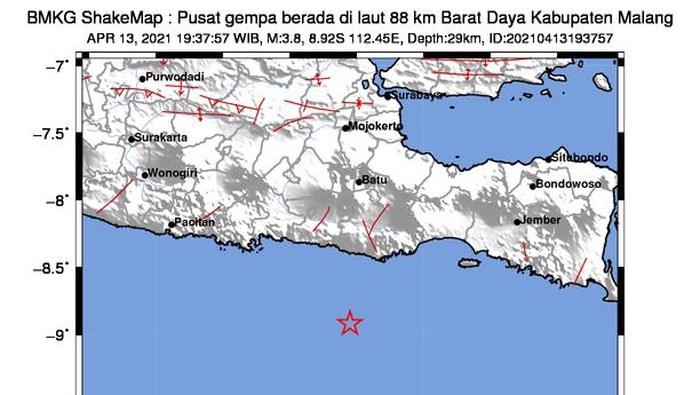 Gempa Malang Susulan Kembali Terjadi, Kali Ini Berkekuatan M 3,8