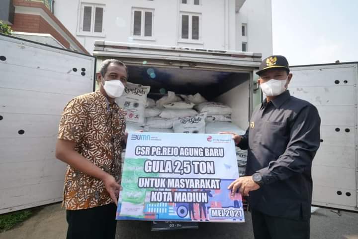 PG Rejo Agung Baru Beri Bantuan 2,5 Ton Gula, Bakal Dibagikan ke Masyarakat