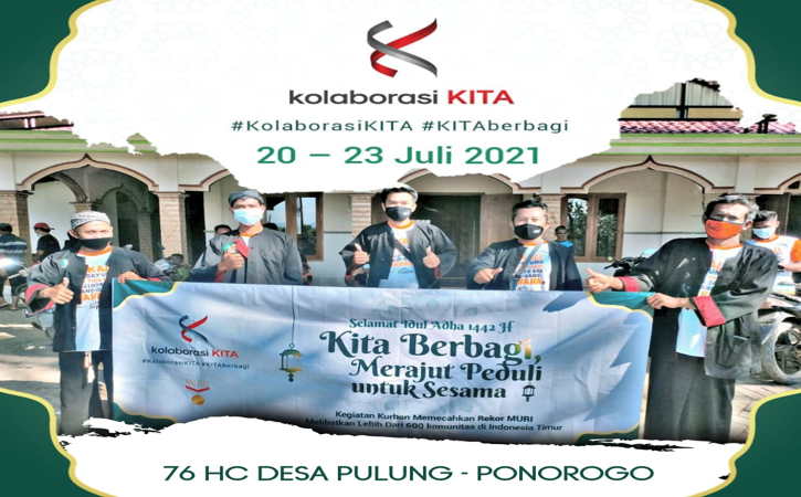 Kesenian Reog Meriahkan Pembagian Daging Kurban Karta Pulung Ponorogo