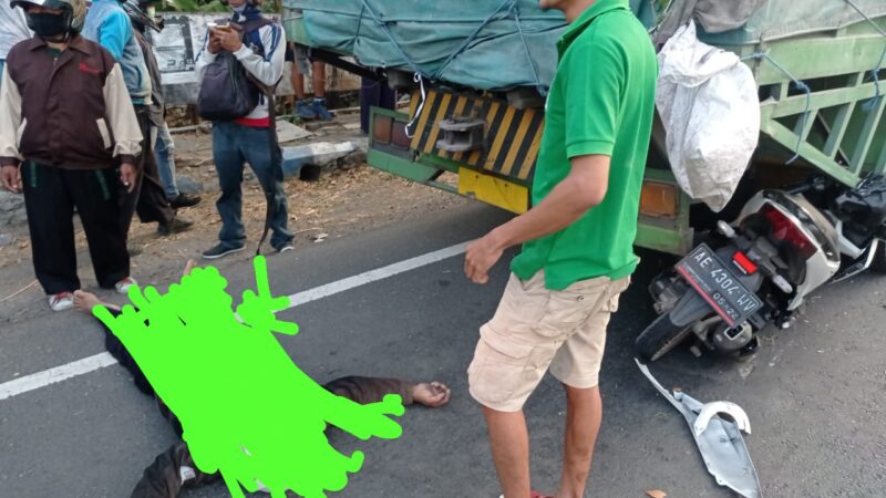 Tabrak Truk Tronton Berhenti di Ring Road Madiun, Pengendara Sepeda Motor Meninggal