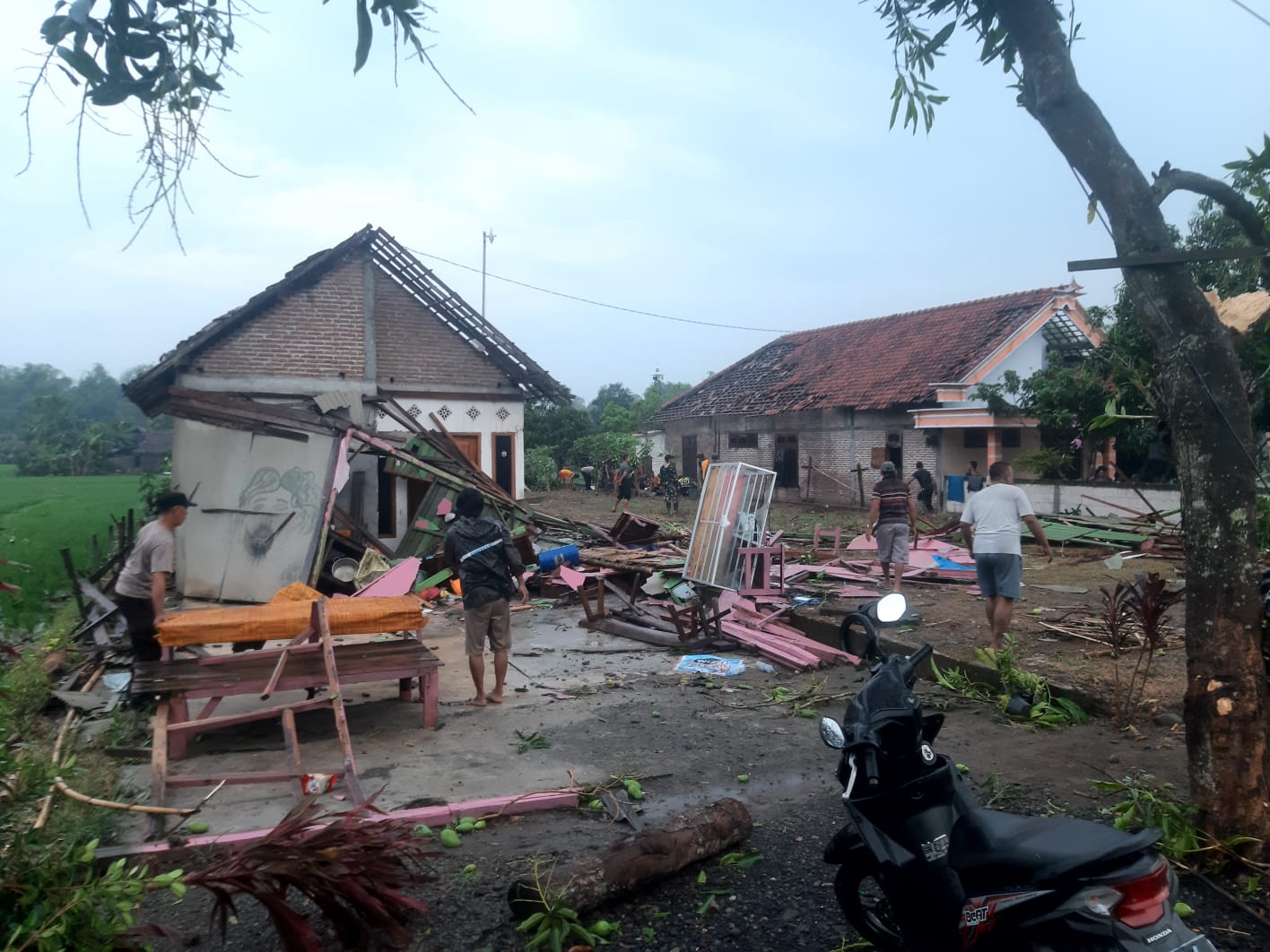 Puluhan Rumah di Madiun Rusak Diterjang Angin Puting Beliung