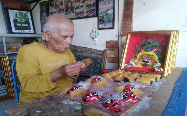 Wow! Miniatur Reog Ponorogo Karya Mbah Misdi Diekspor Sampai Jepang