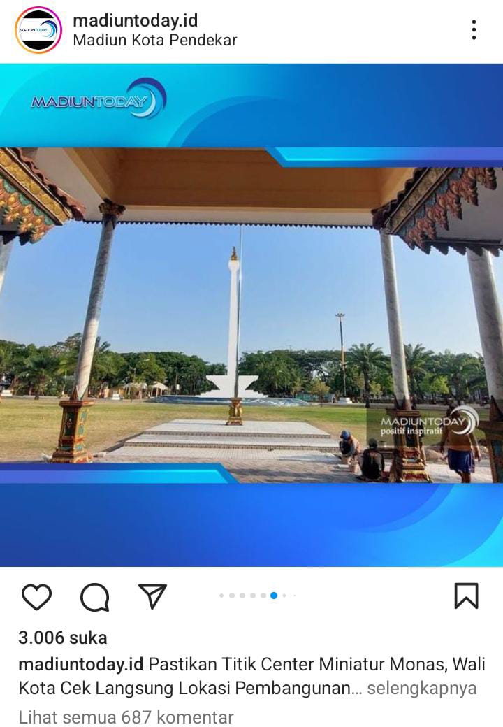 Pembangunan Replika Monas di Alun-alun Madiun Dikritik, Ini Tanggapan Wali Kota