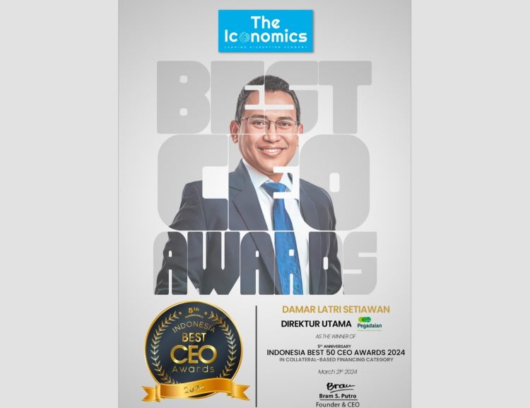 Dirut Pegadaian Diganjar Penghargaan Best 50 CEO 2024 dari The Iconomics