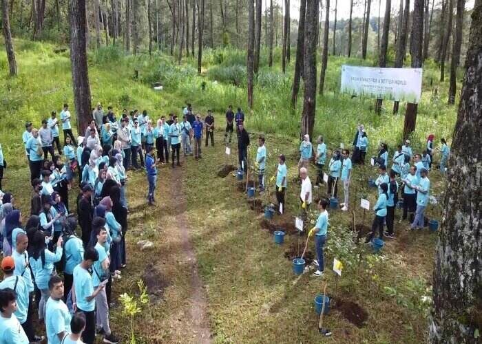 Penanaman Pohon di Cikole, Wujud Kepedulian Finnet terhadap Alam