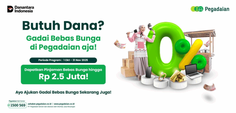 Pegadaian Kembali Hadirkan Program Gadai Bebas Bunga, Solusi Cepat dan Ringan untuk Kebutuhan Finansial Masyarakat